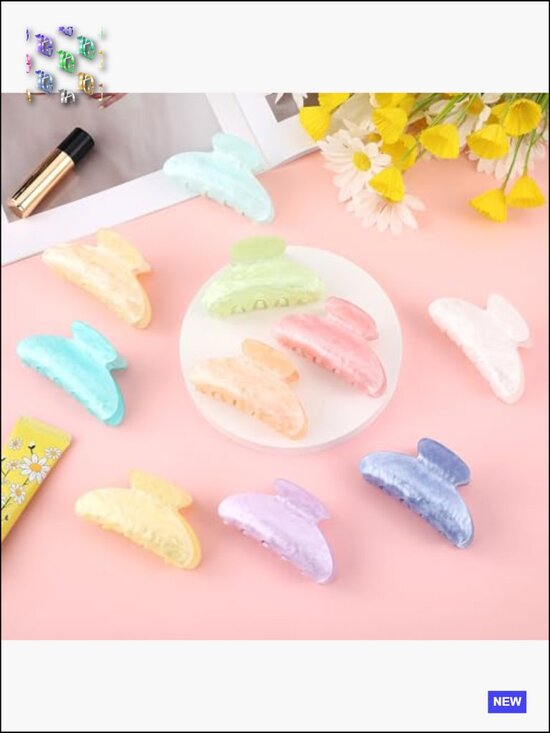 40 Pcs Large Acrylic Hair Claw Clips Non-slip Strong Hold Barrettes Bulk main image 4
